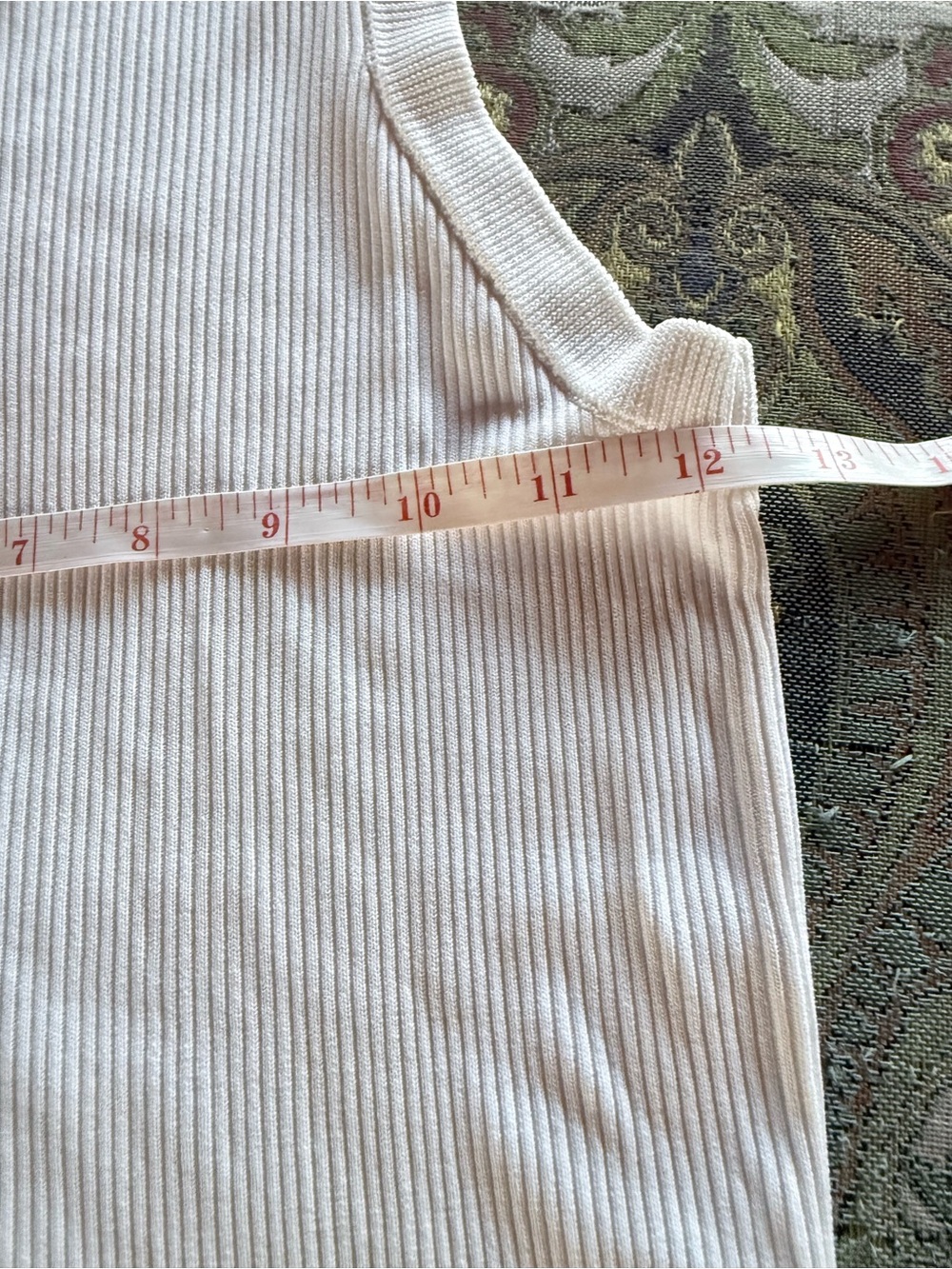 Zara White Ribbed Tank Top - Picture 5 of 6